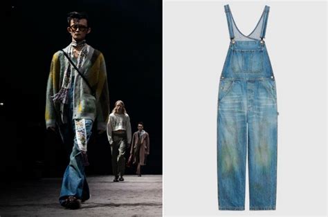 gucci grass stained overalls